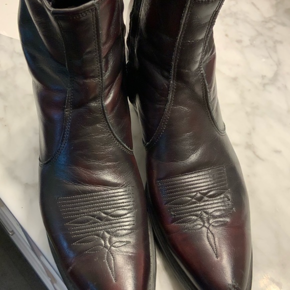 Men’s leather cowboy boots - Picture 4 of 4